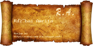 Rábai Amrita névjegykártya